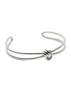 In Knots Cuff Bracelet Wrist in Silver