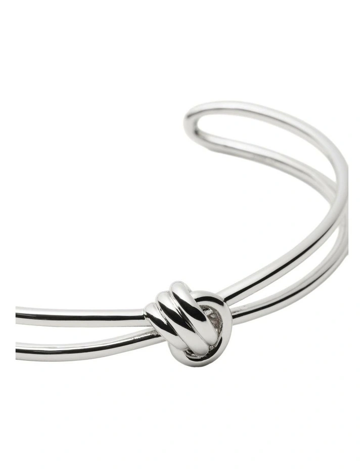 In Knots Cuff Bracelet Wrist  in Silver image 3