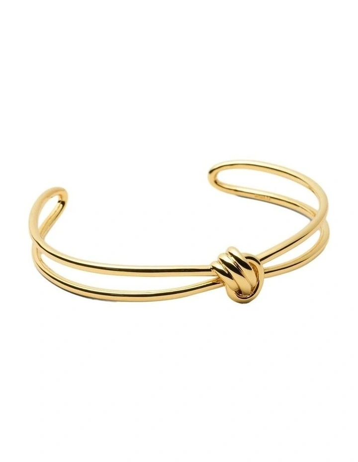 In Knots Cuff Bracelet Wrist in Gold image 1