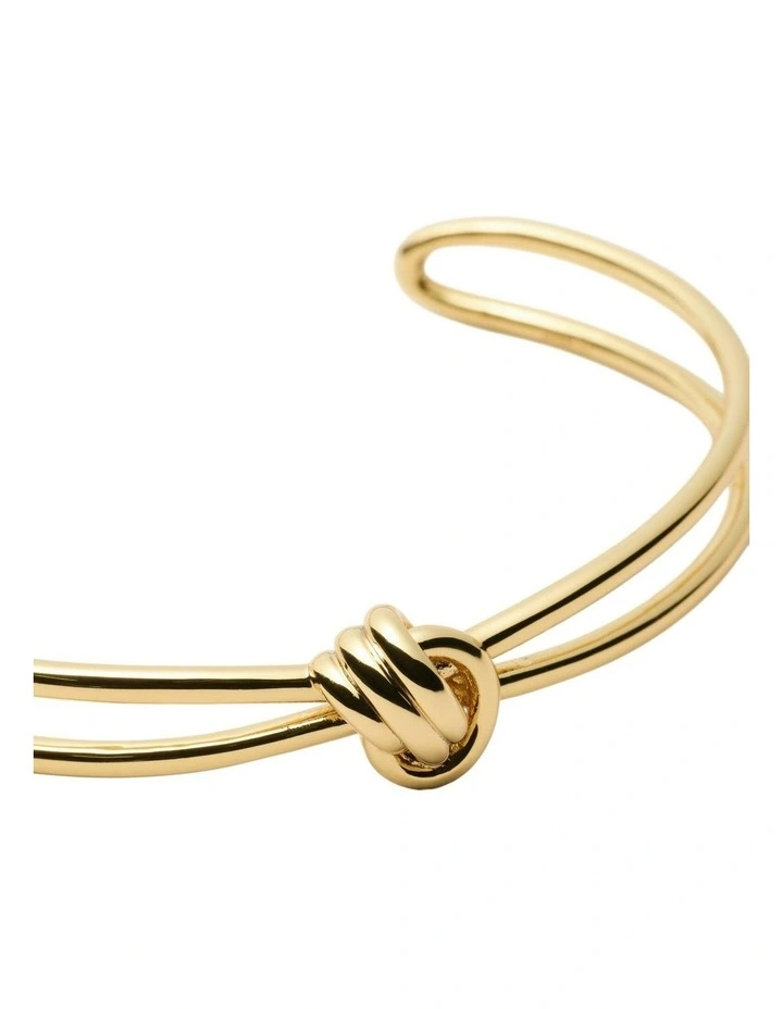 In Knots Cuff Bracelet Wrist in Gold image 3