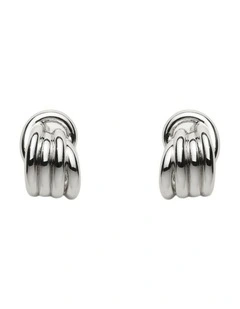 In Knots Stud Earrings Ear  in Silver