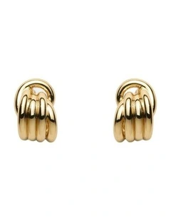 In Knots Stud Earrings Ear  in Gold
