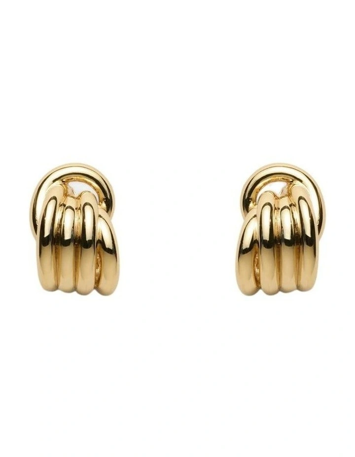 In Knots Stud Earrings Ear in Gold image 1