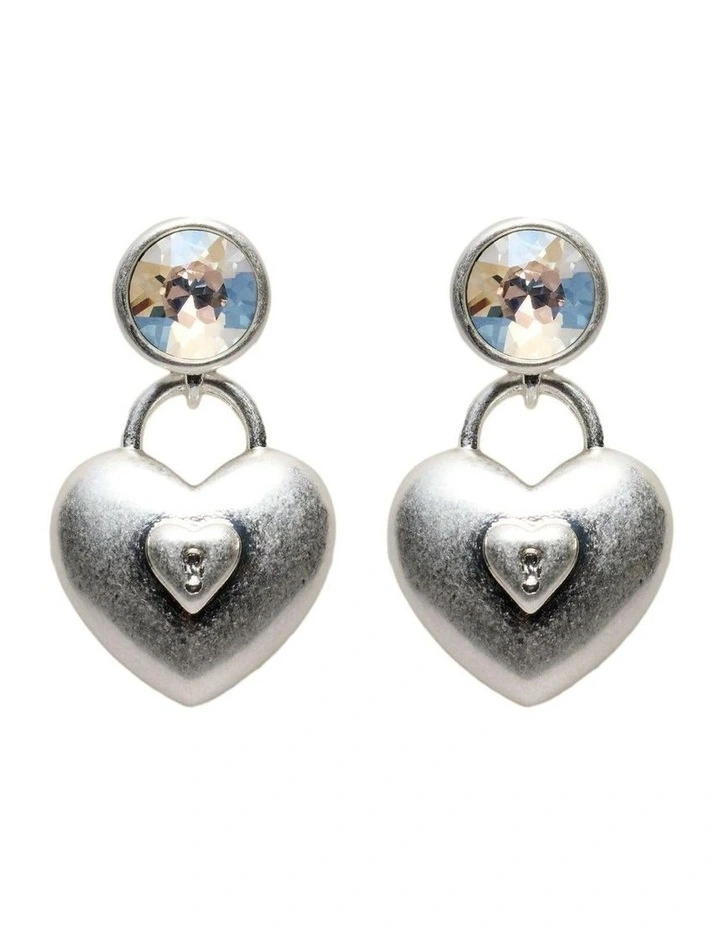 Love Bound Drop Earrings Ear  in Silver image 1