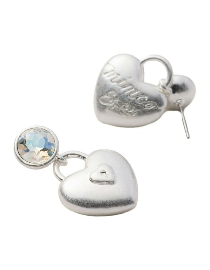 Love Bound Drop Earrings Ear  in Silver image 3