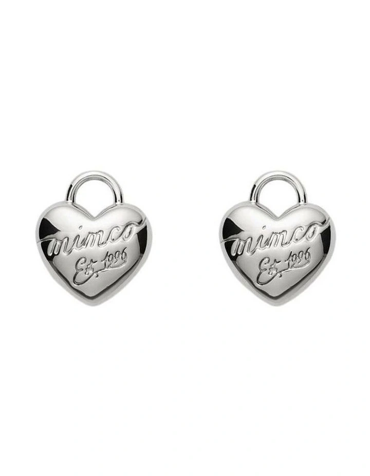 Love Bound Stud Earrings Ear in Silver image 1