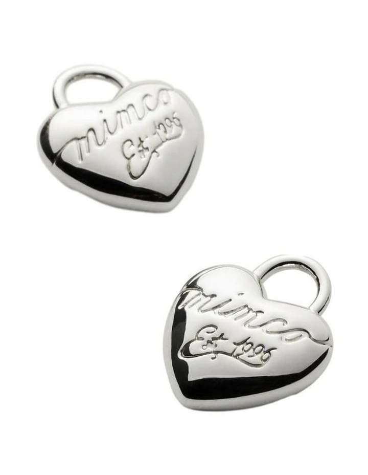 Love Bound Stud Earrings Ear in Silver image 3