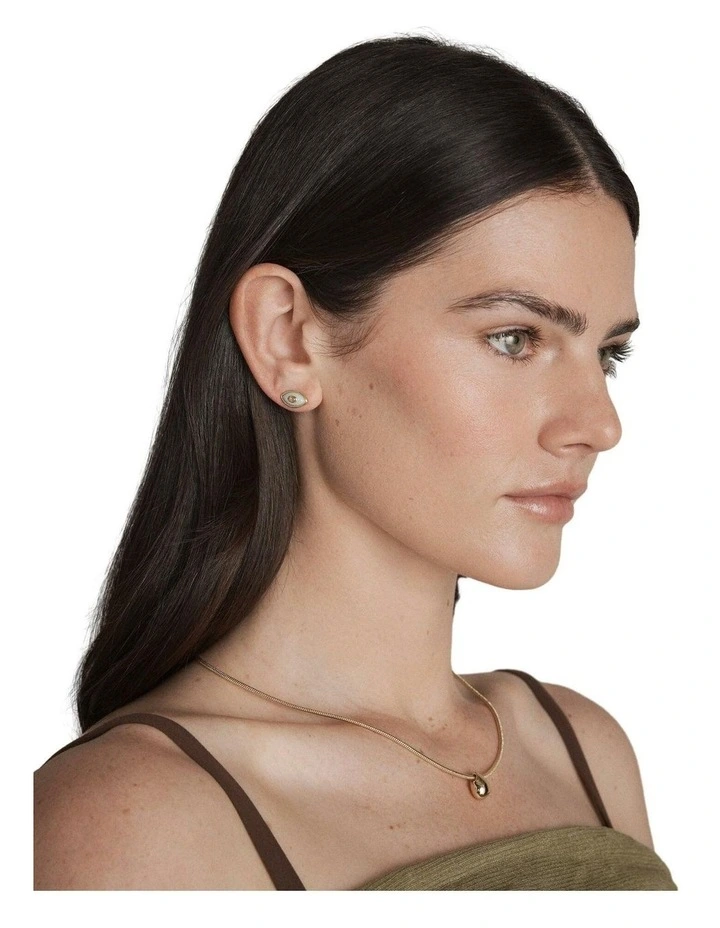 Oracle Stud Earrings Ear in Mint image 2