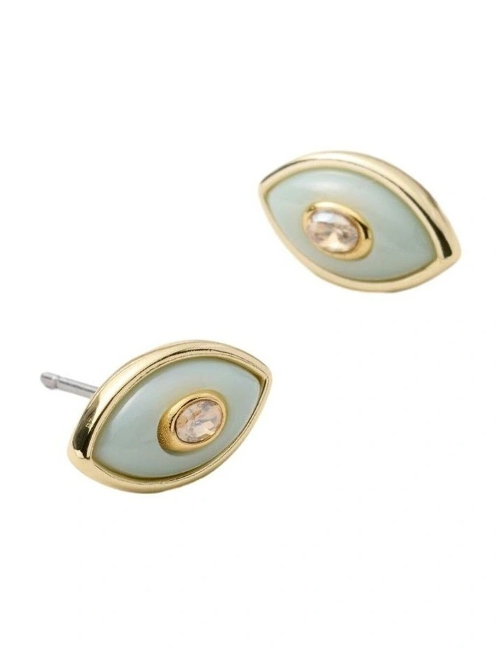 Oracle Stud Earrings Ear in Mint image 3