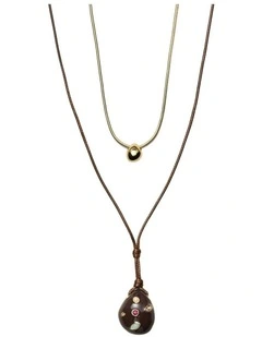 Lumina Necklace Duo Neck in Chocolate