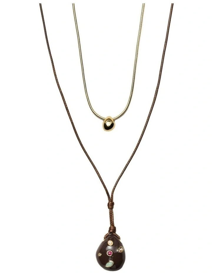 Lumina Necklace Duo Neck in Chocolate image 1