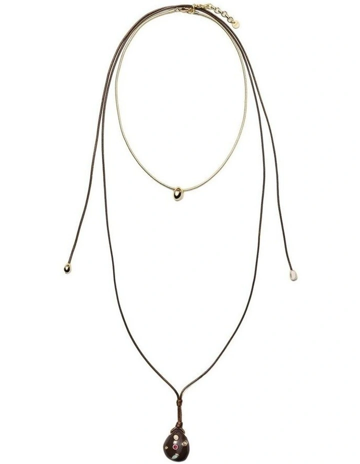 Lumina Necklace Duo Neck in Chocolate image 5