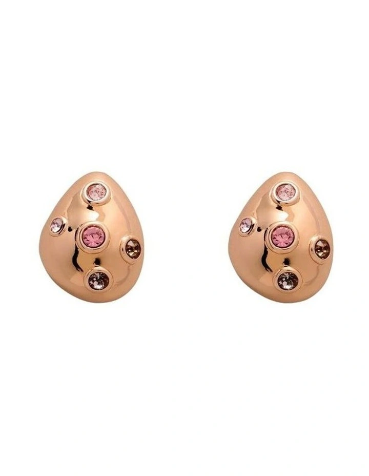 Lumina Stud Earrings Ear  in Rose Gold image 1