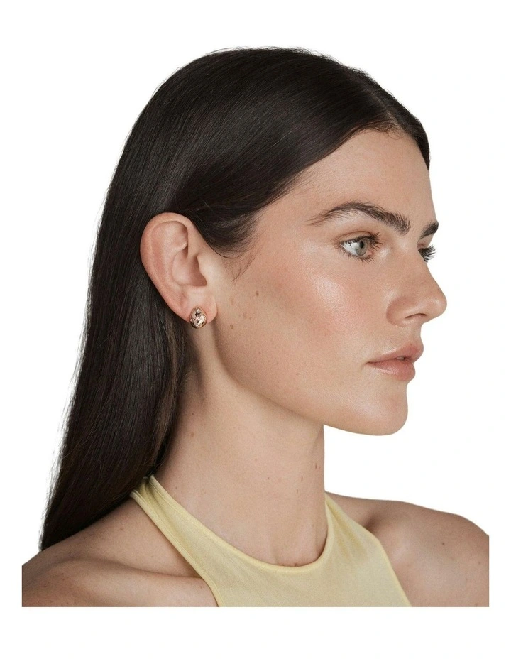 Lumina Stud Earrings Ear  in Rose Gold image 2