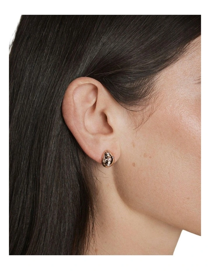 Lumina Stud Earrings Ear  in Rose Gold image 4