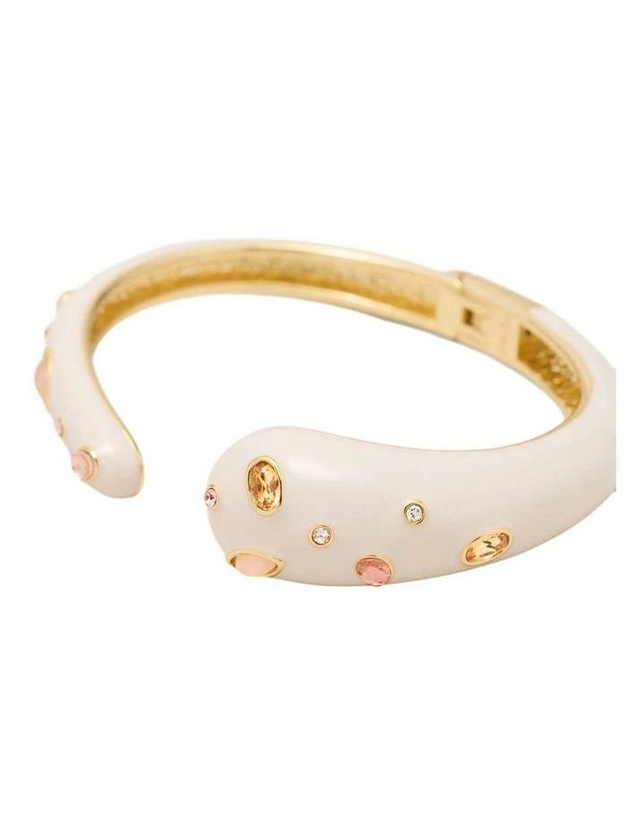 Lumina Cuff Bangle Wrist in Off White image 2