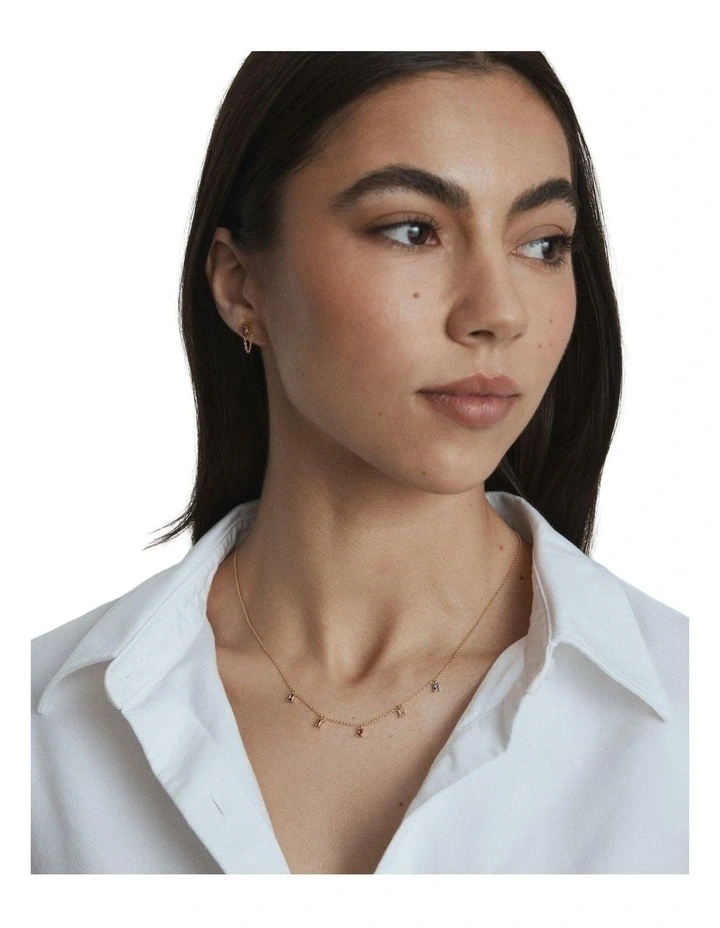 Emerge 925 Sterling Silver Necklace Neck in Multicolour image 2