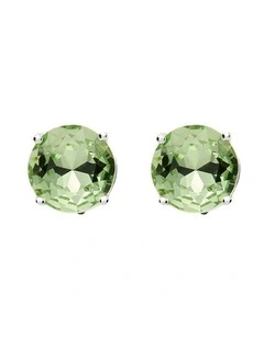 Glowy Crystal Stud Earrings Ear  in Mint