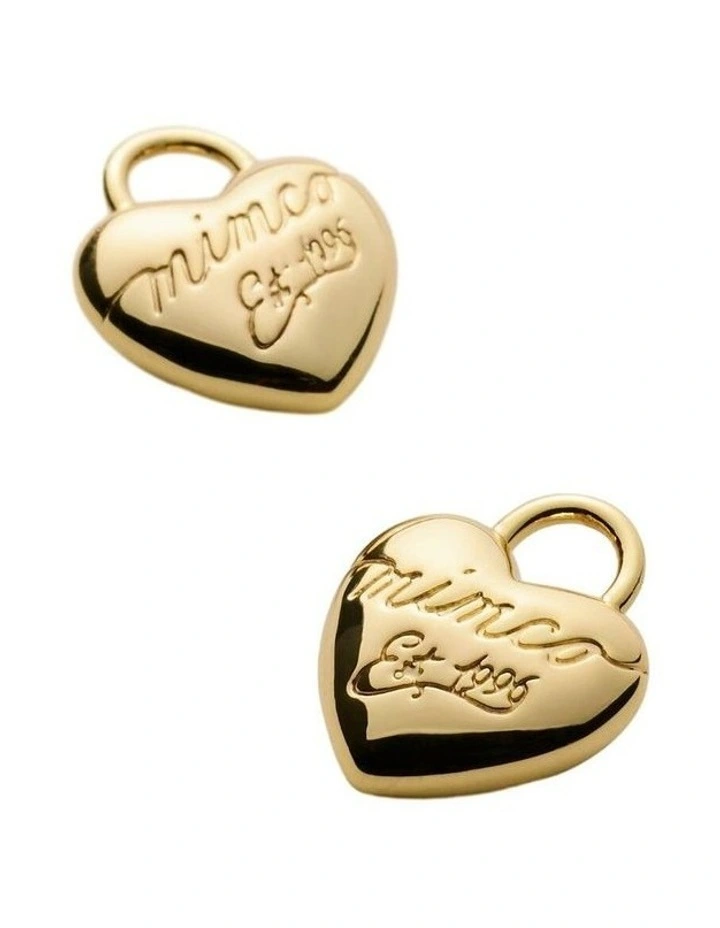 Love Bound Stud Earrings Ear in Gold image 3
