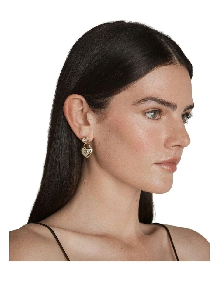 Love Bound Drop Earrings Ear in Gold image 2