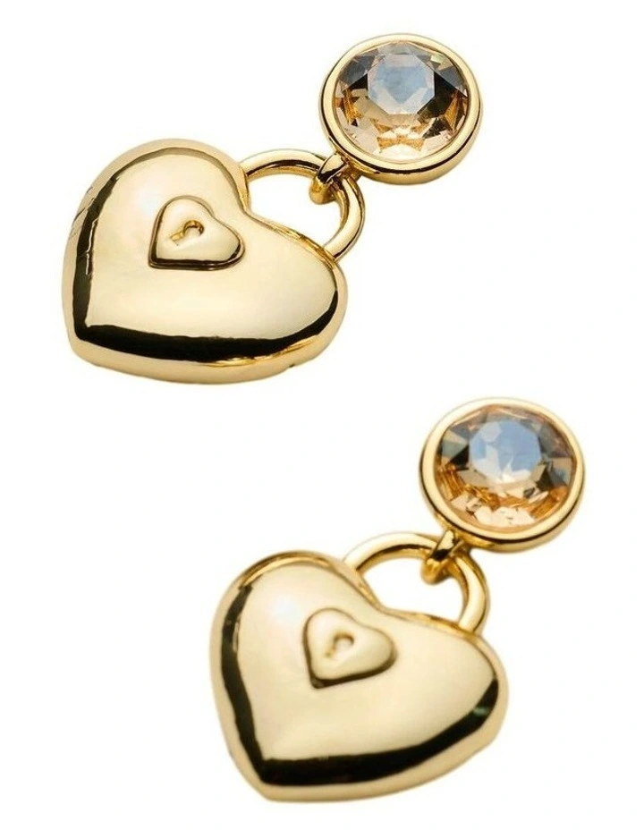 Love Bound Drop Earrings Ear in Gold image 3