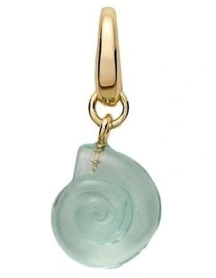 Nautilus Shell Charm Neck  in Mint