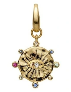 Oracle Coin Charm Neck  in Gold
