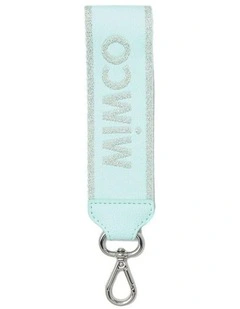 Stripe Webbing Wrist Strap Pouch  in Mint