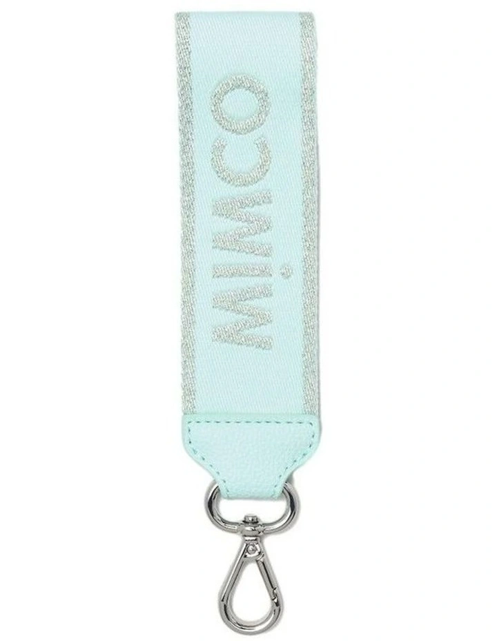Stripe Webbing Wrist Strap Pouch in Mint image 1