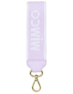 Stripe Webbing Wrist Strap Pouch  in Lilac