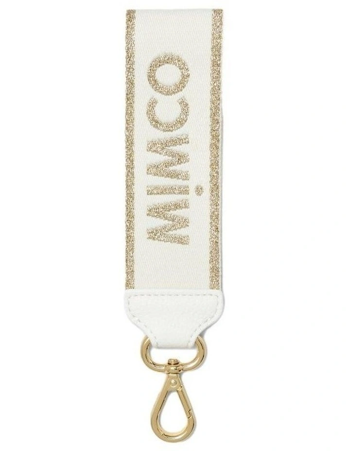 Stripe Webbing Wrist Strap Pouch in Gold image 1