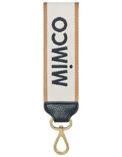 Stripe Webbing Wrist Strap Pouch  in Black Multi