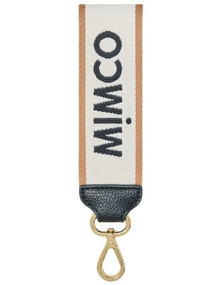 Stripe Webbing Wrist Strap Pouch in Black Multi image 1