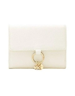 Charm Medium Wallet Large Wallet  in Off White