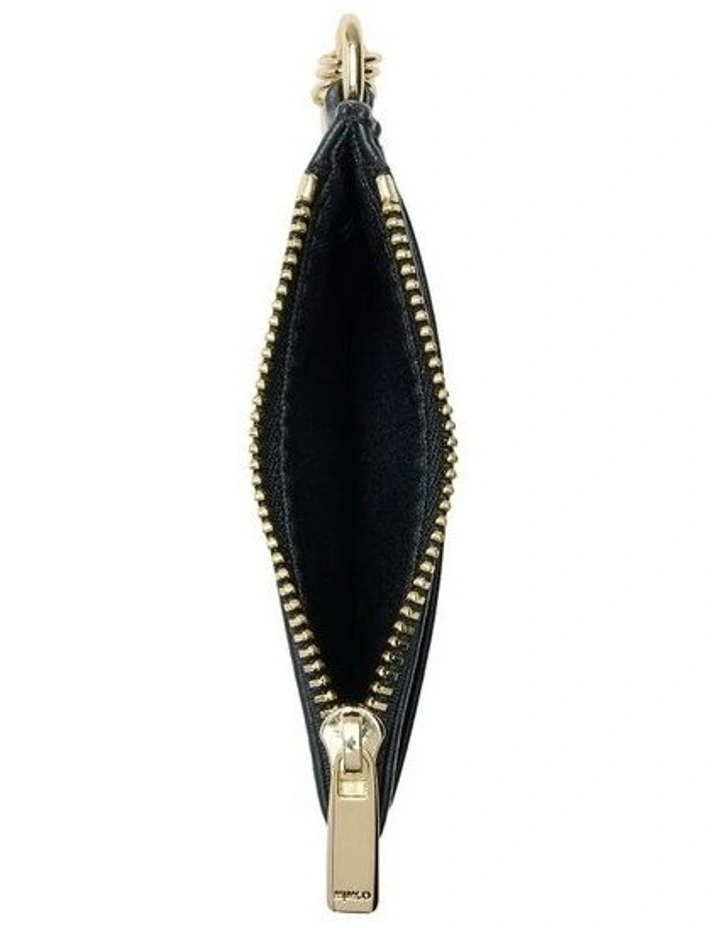 Charm Compact Coin Purse Large Wallet in Black image 3