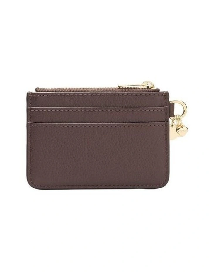 Charm Compact Coin Purse Large Wallet in Chocolate image 2