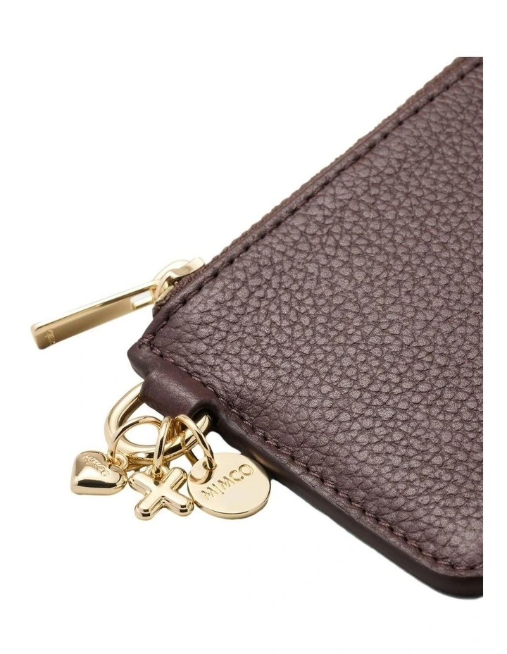 Charm Compact Coin Purse Large Wallet in Chocolate image 4