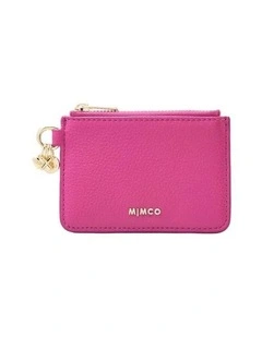 Charm Compact Coin Purse Large Wallet in Fuchsia