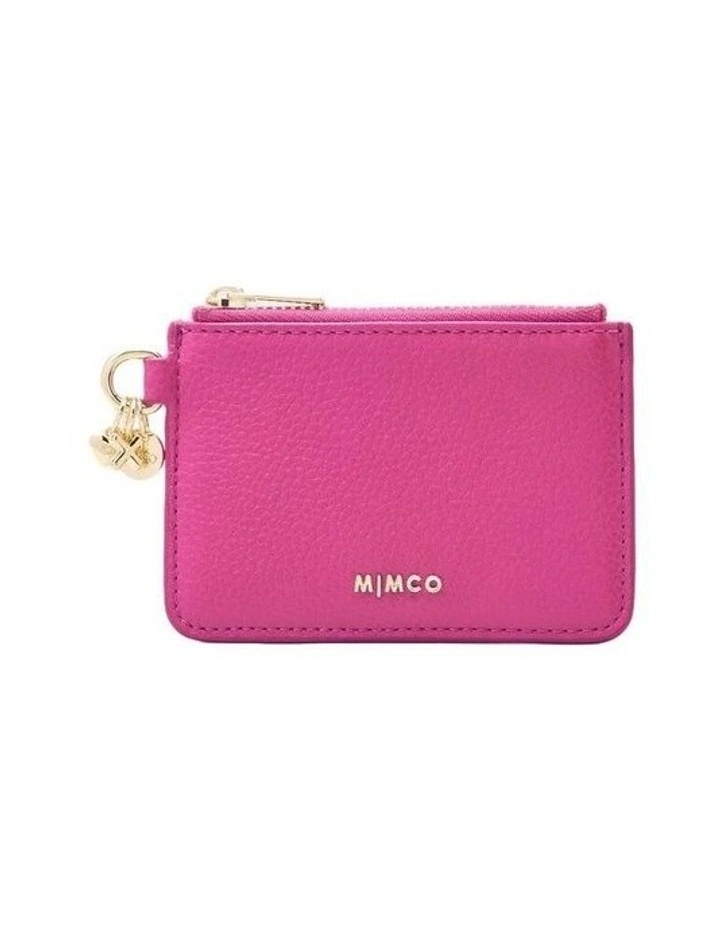 Charm Compact Coin Purse Large Wallet in Fuchsia image 1