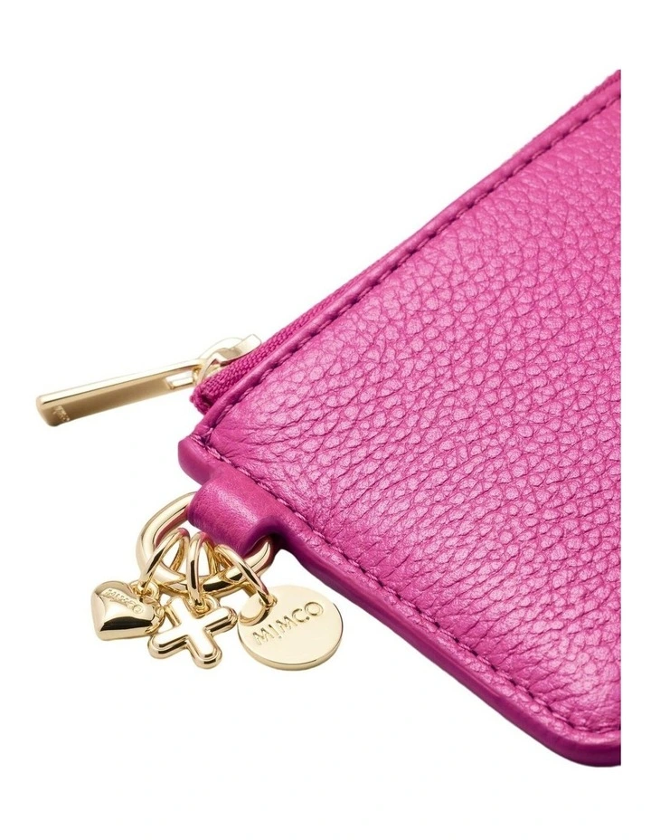 Charm Compact Coin Purse Large Wallet in Fuchsia image 4