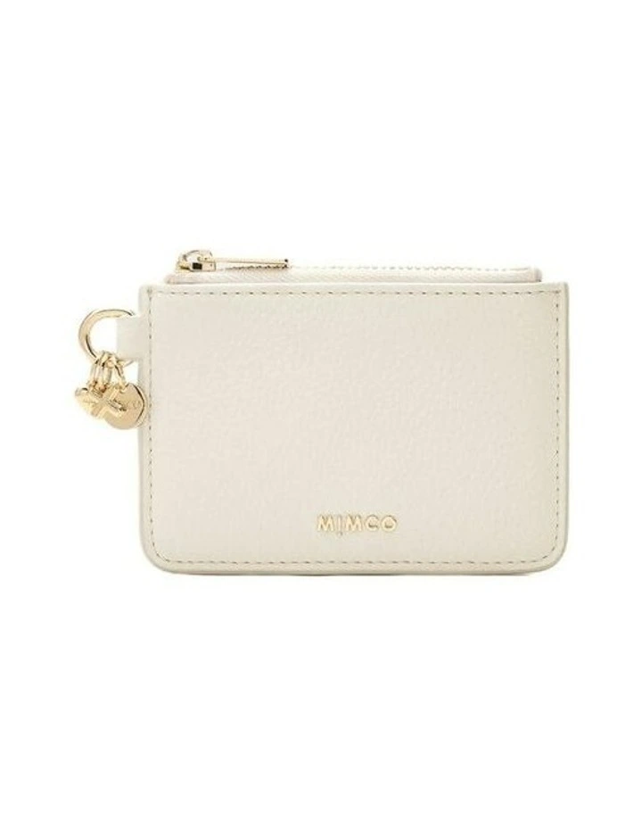 Charm Compact Coin Purse Large Wallet  in Off White image 1