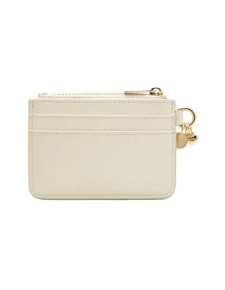 Charm Compact Coin Purse Large Wallet  in Off White image 2