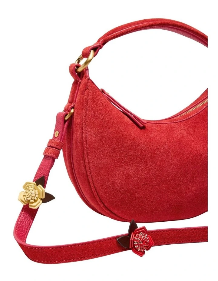 Mini Rose Stud Charm Pouch in Butter image 2