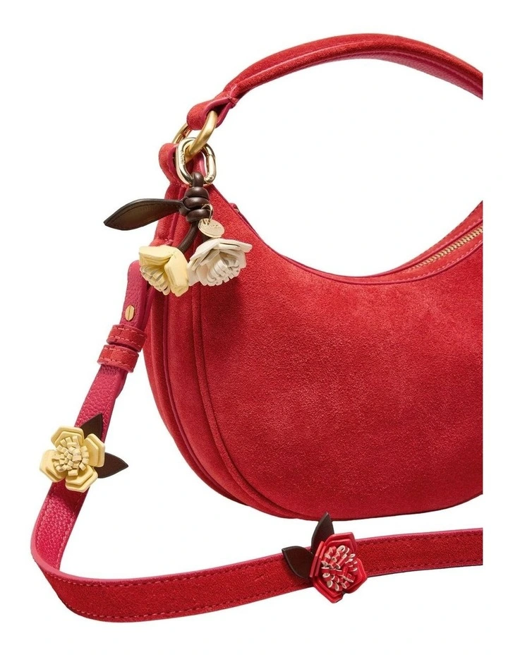 Mini Rose Stud Charm Pouch in Butter image 3