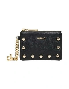 Classic Stud Coin Purse Pouch  in Black