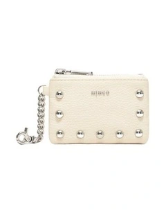 Classic Stud Coin Purse Pouch  in Off White