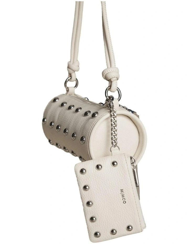 Classic Stud Coin Purse Pouch  in Off White image 4