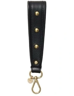 Studded Wrist Strap Pouch  in Black