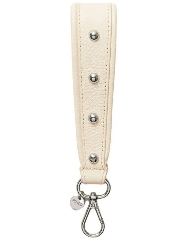 Studded Wrist Strap Pouch in Off White image 1