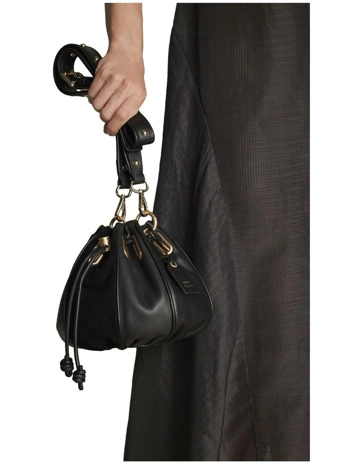 Studded Crossbody Bag Strap Pouch  in Black image 2